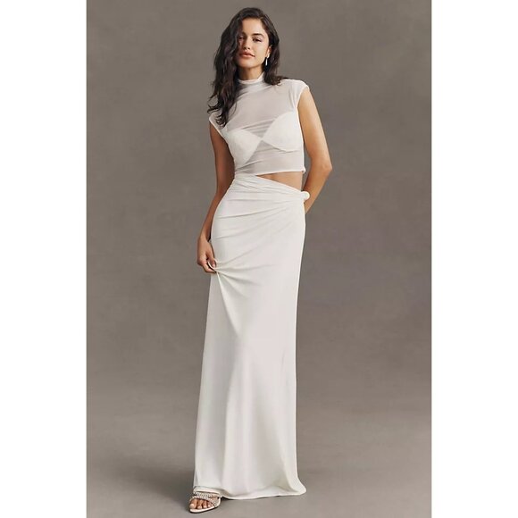 Deme by Gabriella Dove Set in Ivory Medium New Womens Maxi Gown Dress - Picture 12 of 17